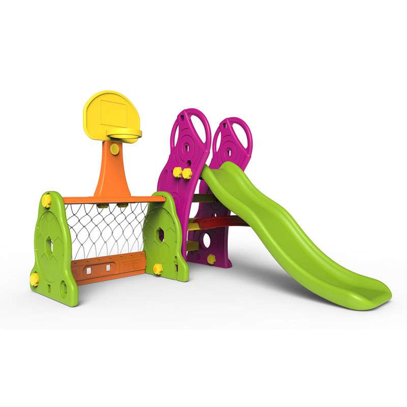 Cầu trượt-khung thành-bóng rổ 2017 hồng TOBEBE