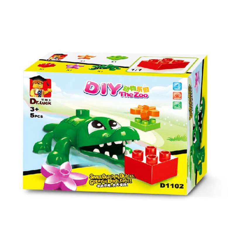 Đồ chơi xếp khối thú - con cá sấu
