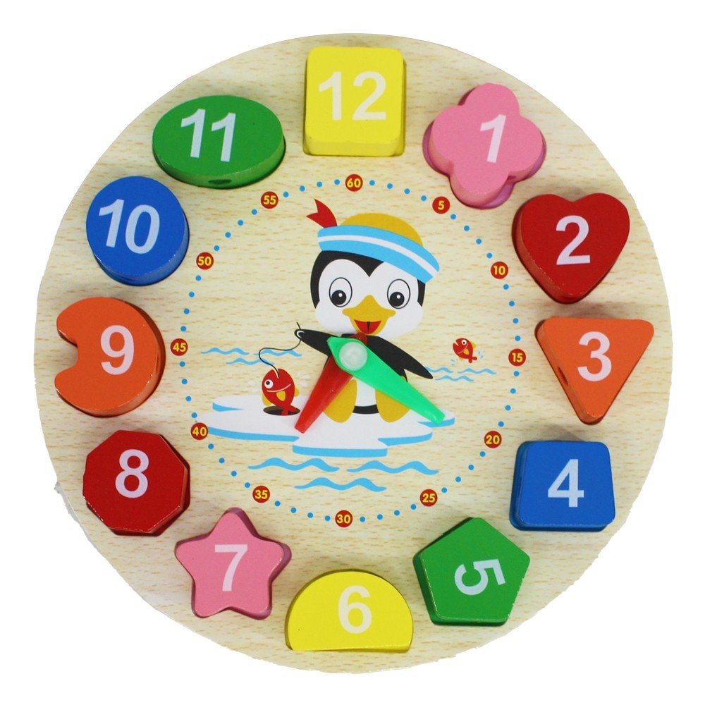 Đồ chơi đồng hồ số học bằng gỗ