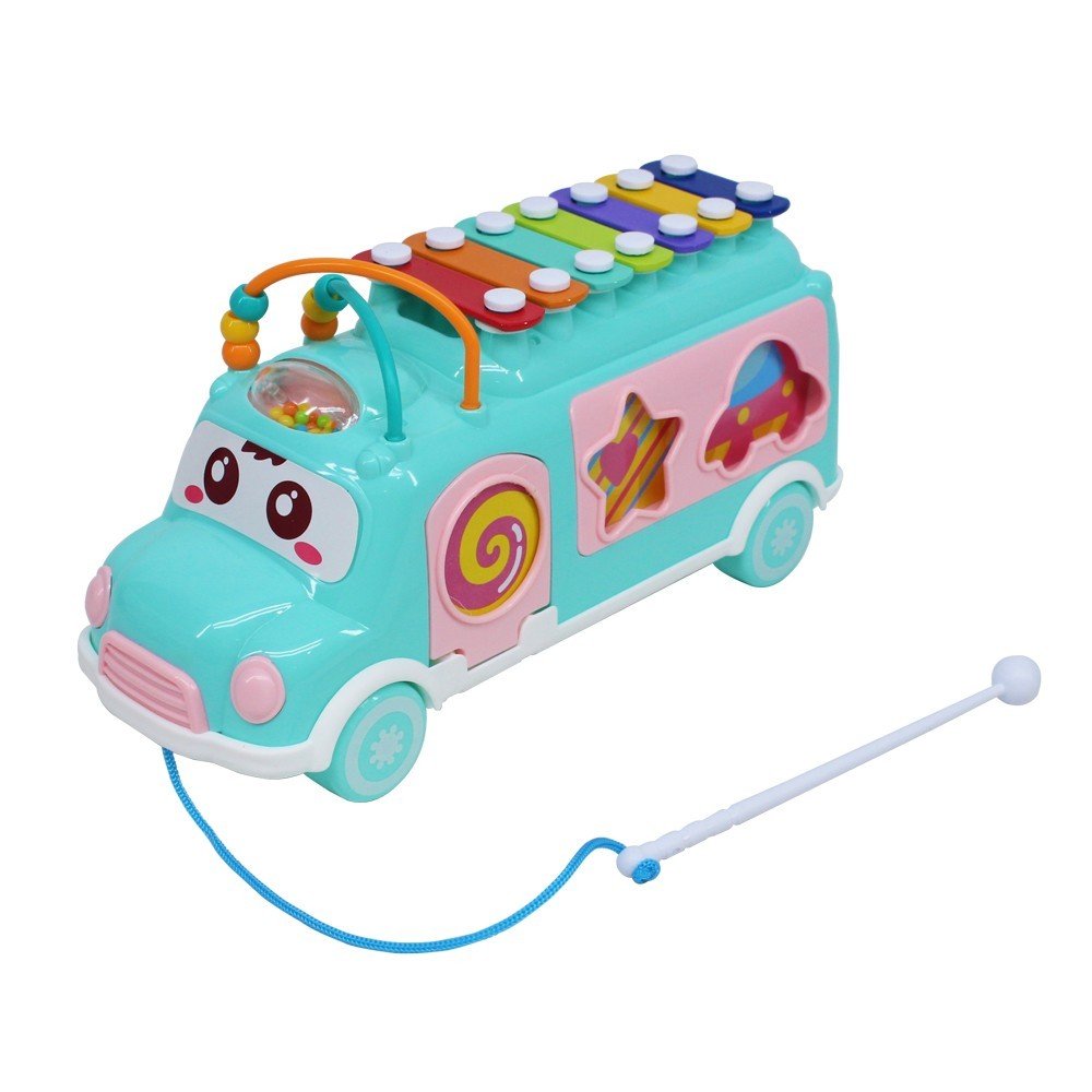 Đồ chơi xe buýt thả khối kèm bộ gõ