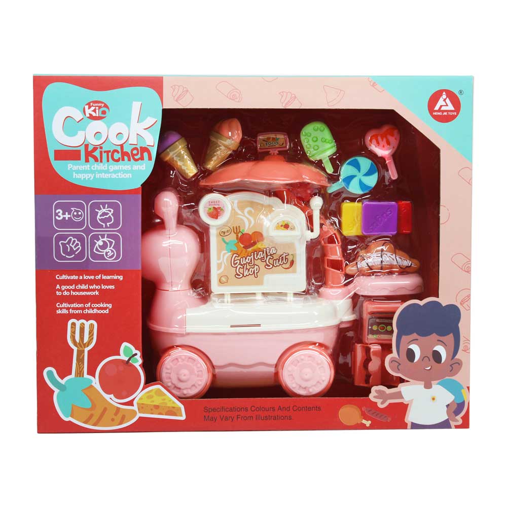 Đồ chơi xe bán hàng hình ốc sên: bánh và kem