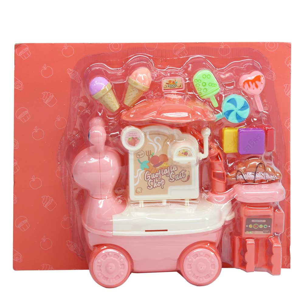 Đồ chơi xe bán hàng hình ốc sên: bánh và kem