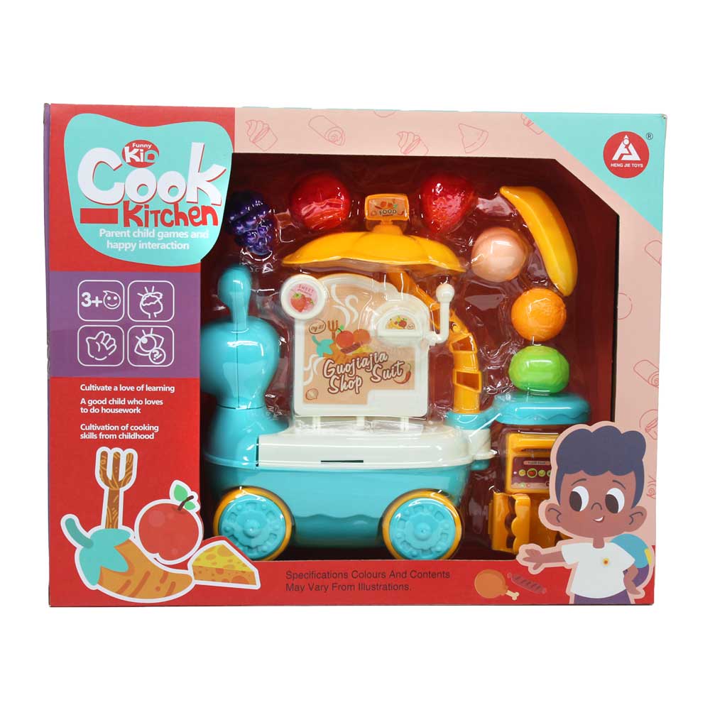 Đồ chơi xe bán hàng hình ốc sên: rau củ quả