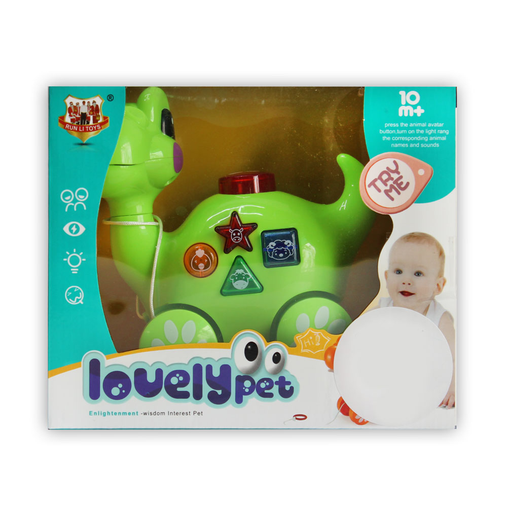 Đồ chơi thú kéo thả khối dùng pin 