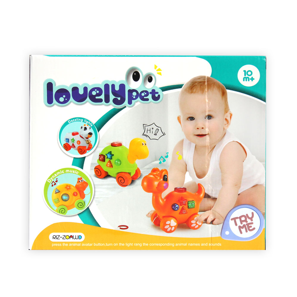 Đồ chơi thú kéo thả khối dùng pin 