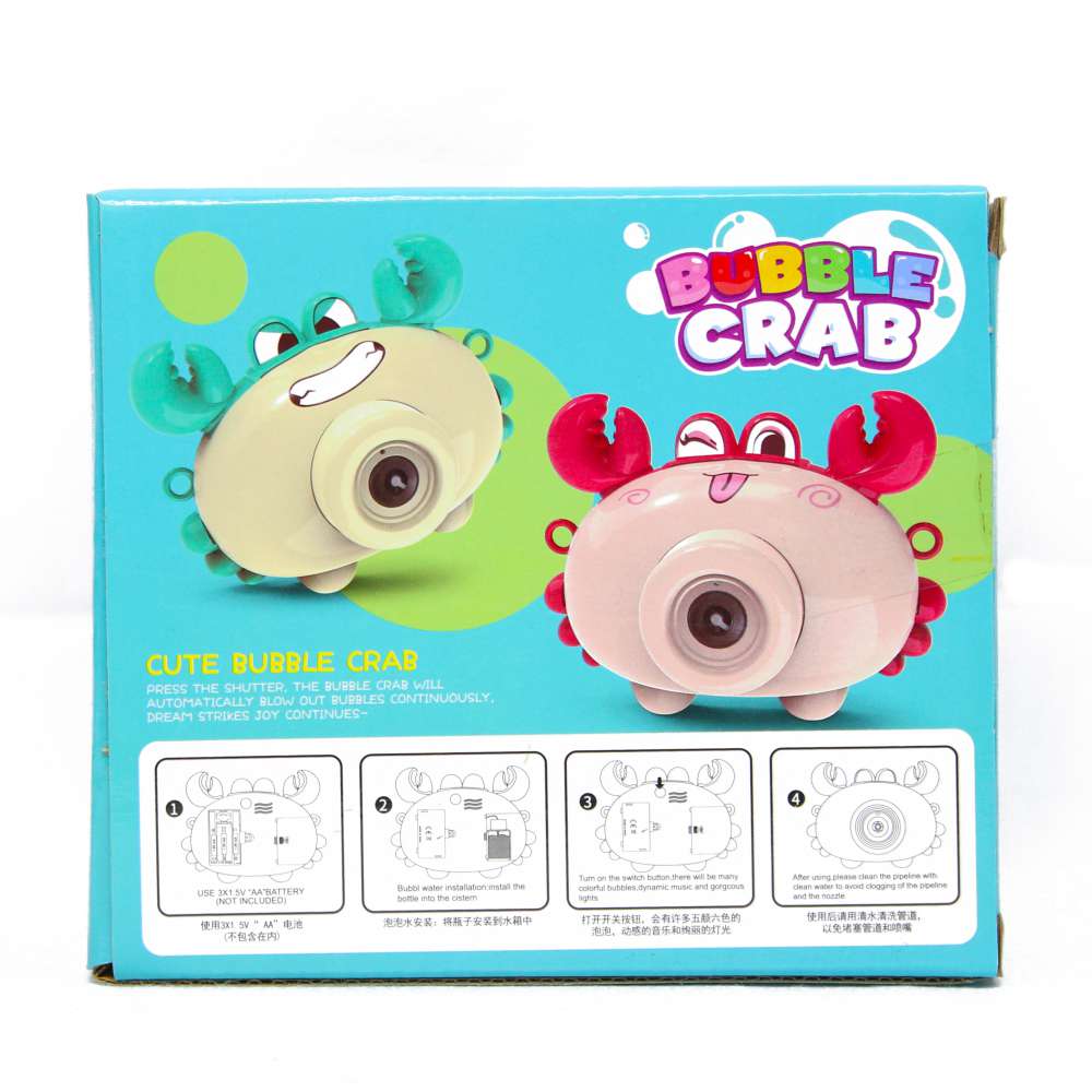 Đồ chơi thổi bong bóng hình con cua dùng pin
