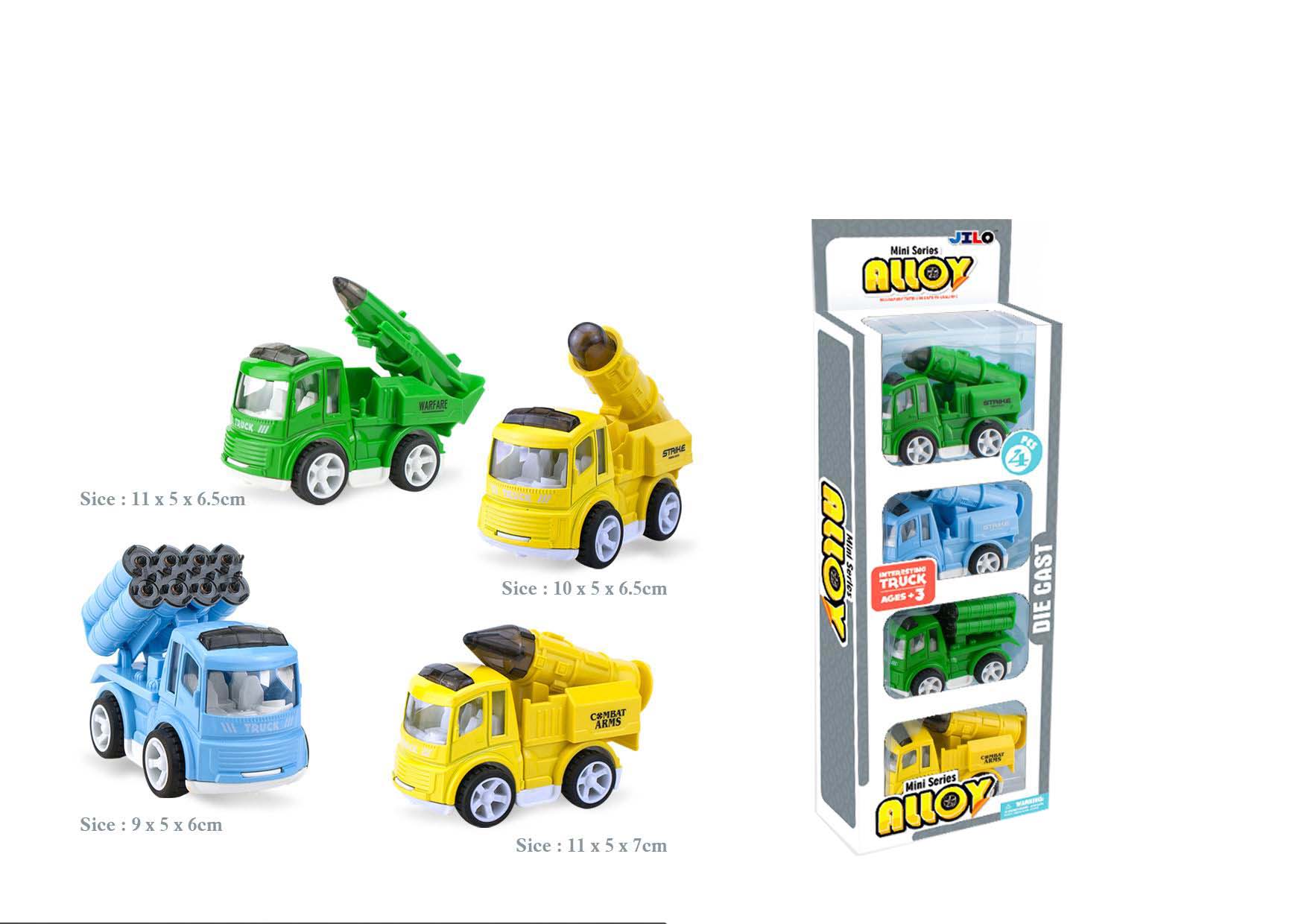 Bộ đồ chơi xe sắt 4 chiếc