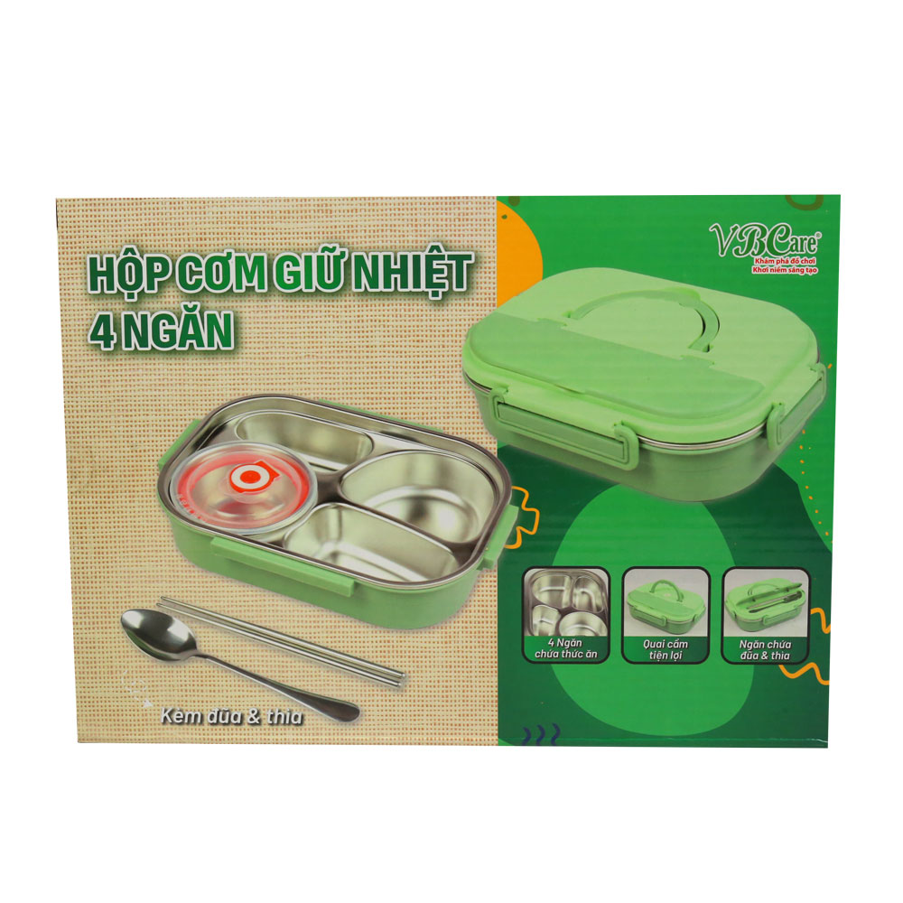 Hộp cơm giữ nhiệt 4 ngăn