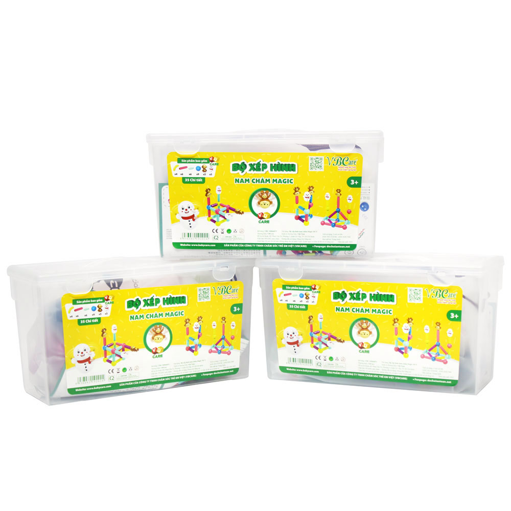 Đồ chơi bộ xếp hình nam châm Magic 35 chi tiết