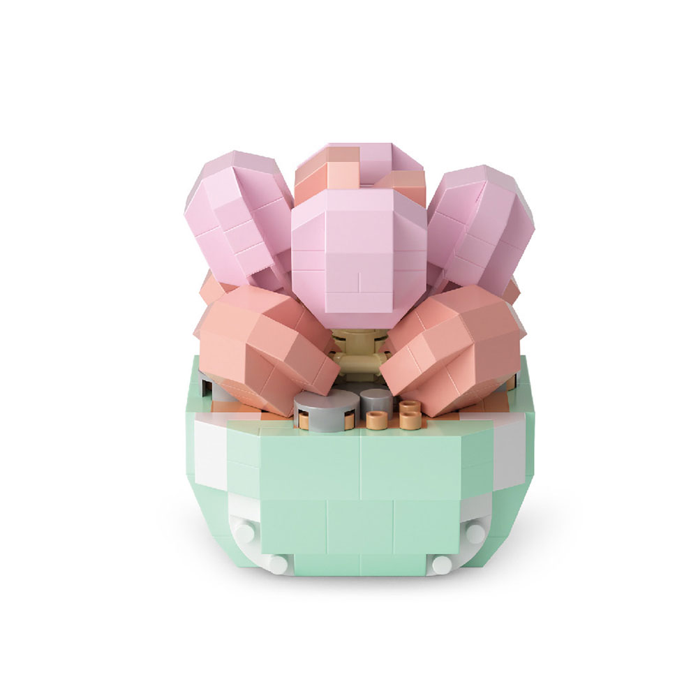 Đồ chơi xếp khối chậu hoa mini