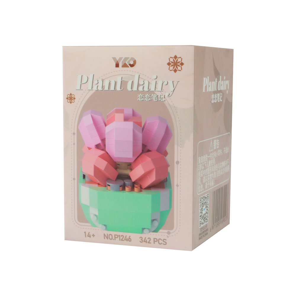 Đồ chơi xếp khối chậu hoa mini