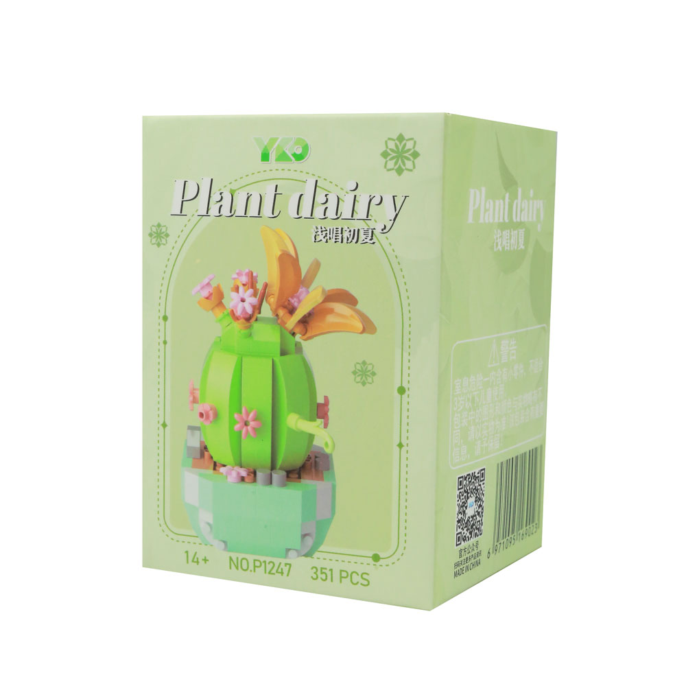 Đồ chơi xếp khối chậu hoa mini