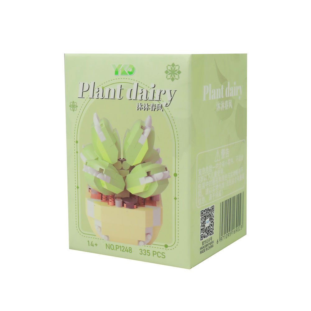 Đồ chơi xếp khối chậu hoa mini