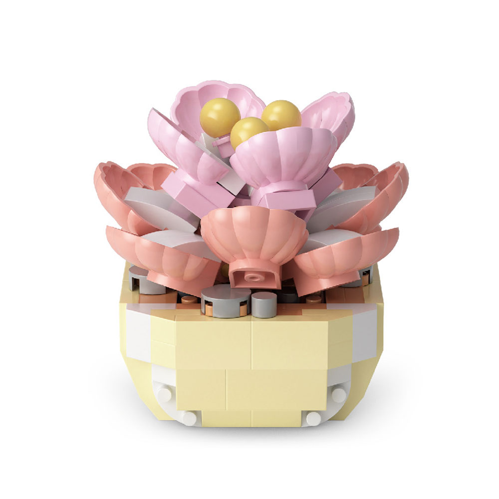 Đồ chơi xếp khối chậu hoa mini