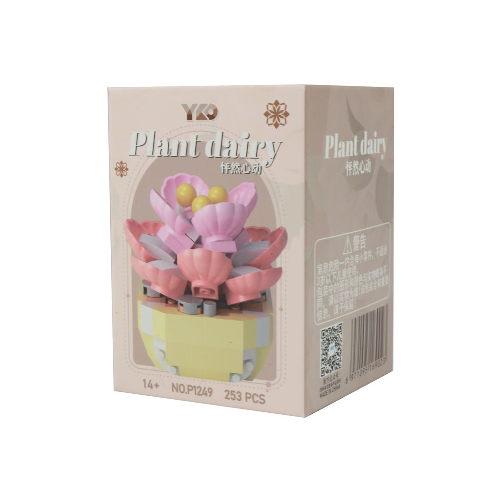 Đồ chơi xếp khối chậu hoa mini