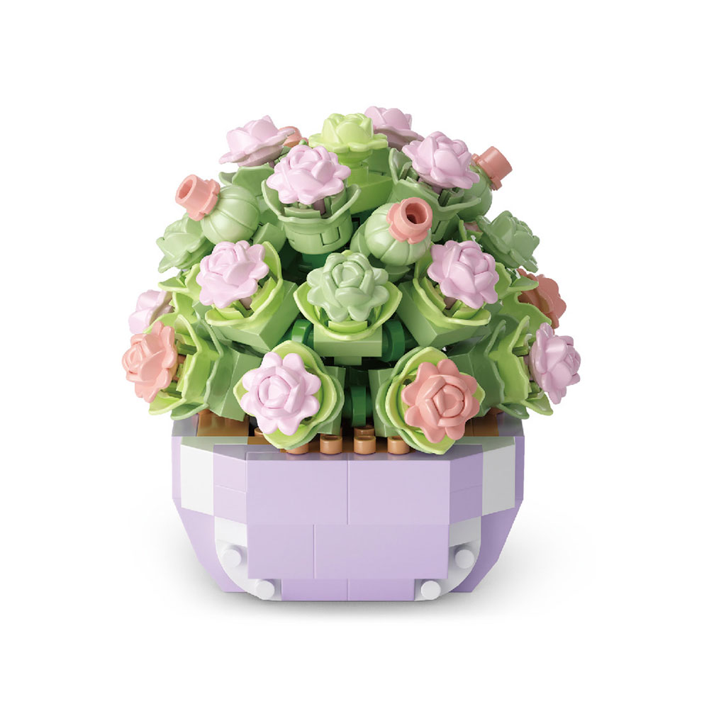 Đồ chơi xếp khối chậu hoa mini