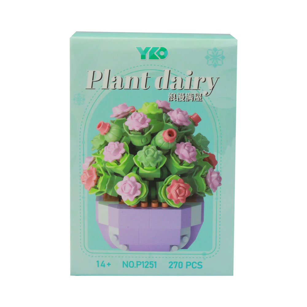 Đồ chơi xếp khối chậu hoa mini