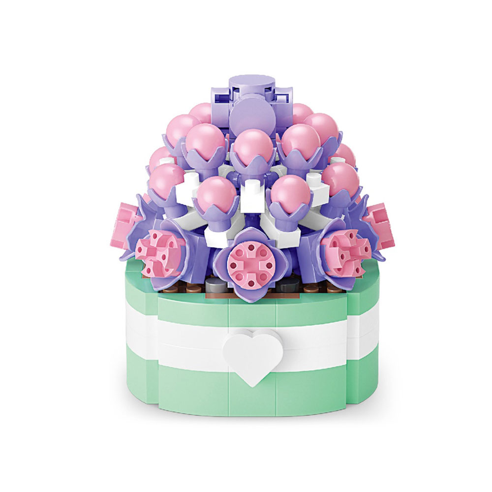 Đồ chơi xếp khối chậu hoa mini