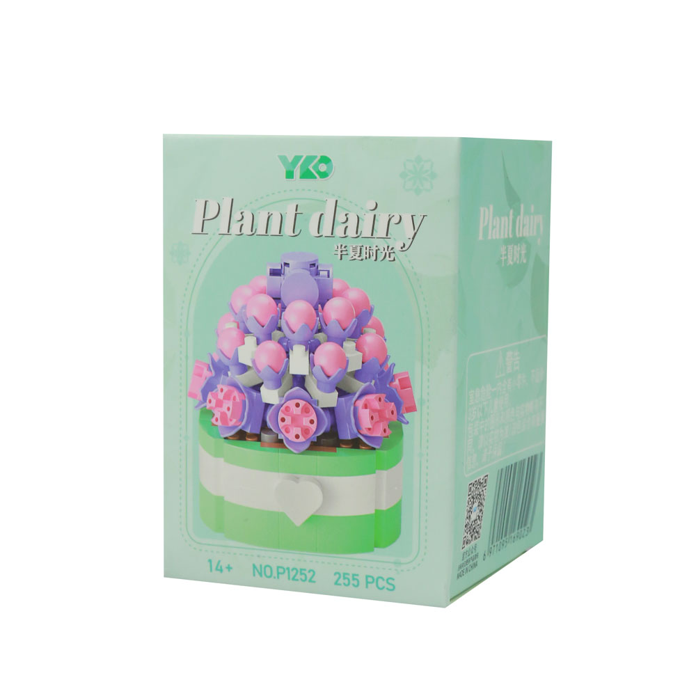 Đồ chơi xếp khối chậu hoa mini