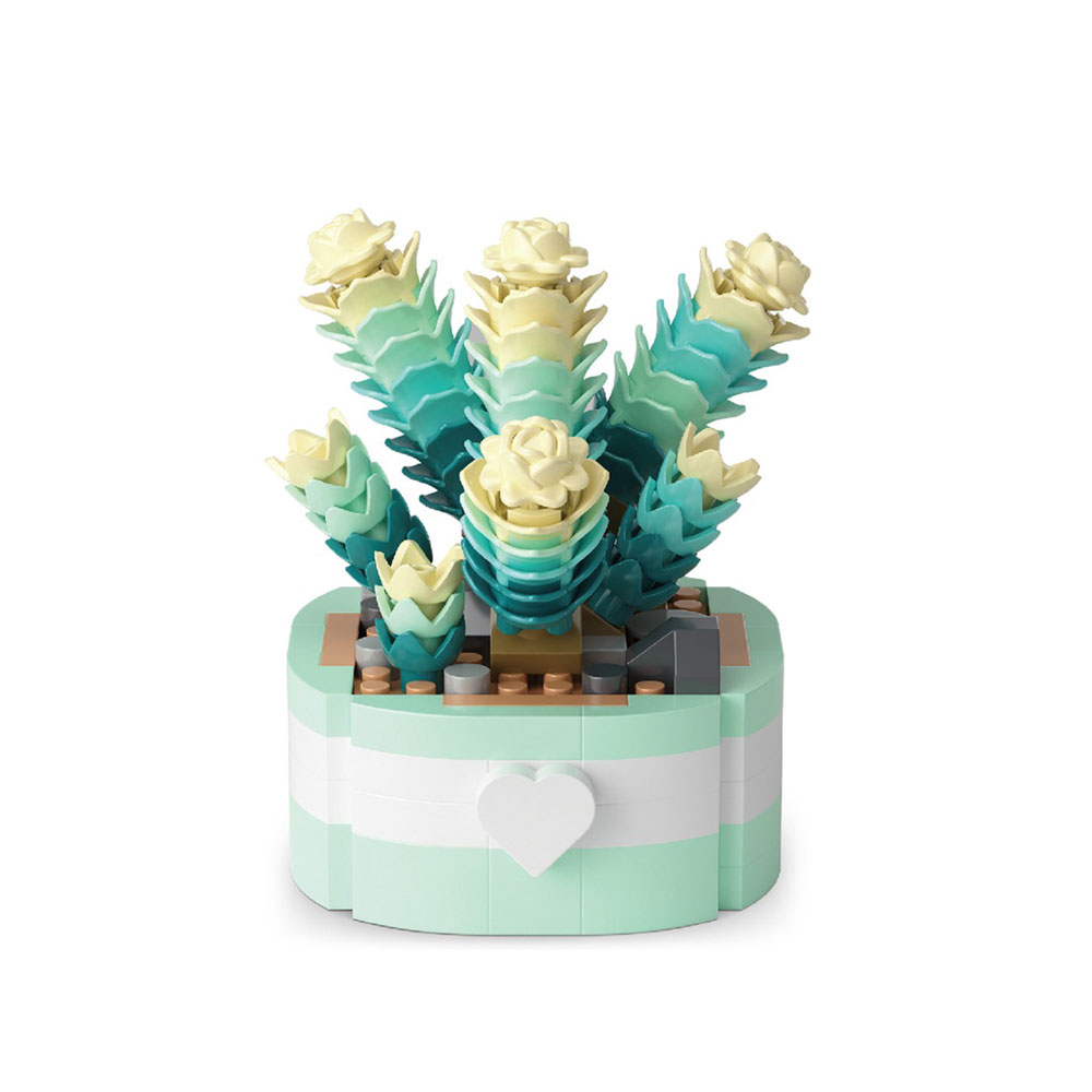 Đồ chơi xếp khối chậu hoa mini