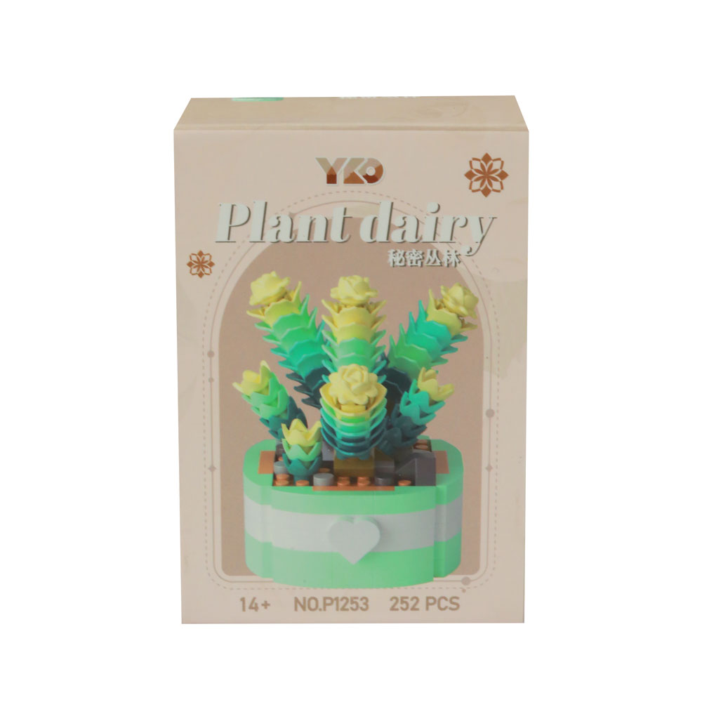 Đồ chơi xếp khối chậu hoa mini