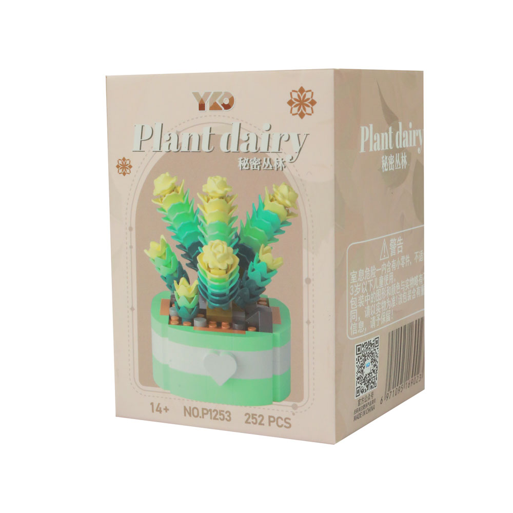 Đồ chơi xếp khối chậu hoa mini