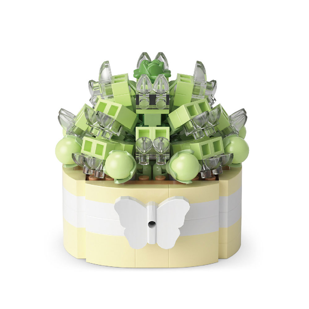 Đồ chơi xếp khối chậu hoa mini