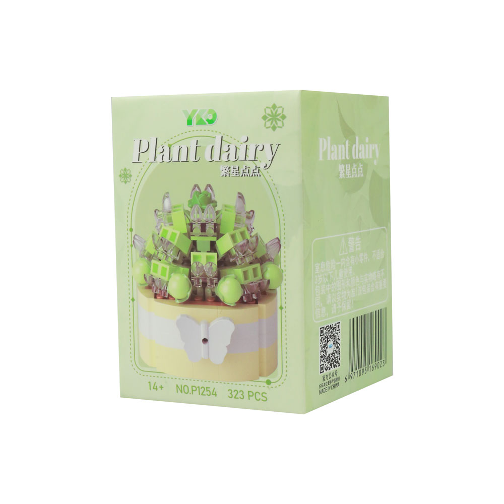 Đồ chơi xếp khối chậu hoa mini