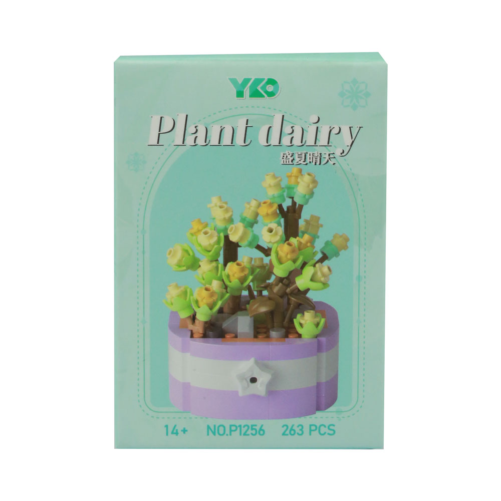 Đồ chơi xếp khối chậu hoa mini