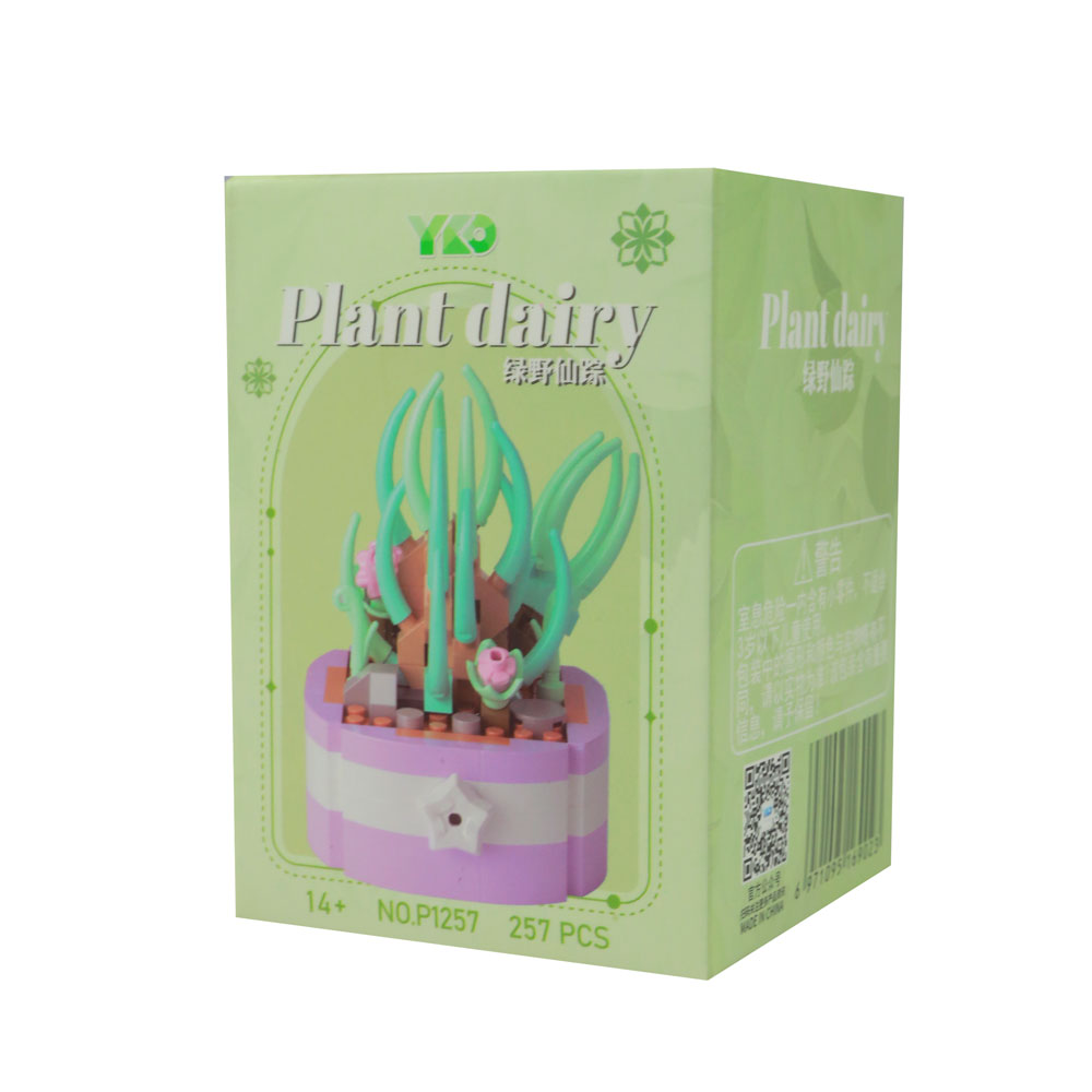 Đồ chơi xếp khối chậu hoa mini