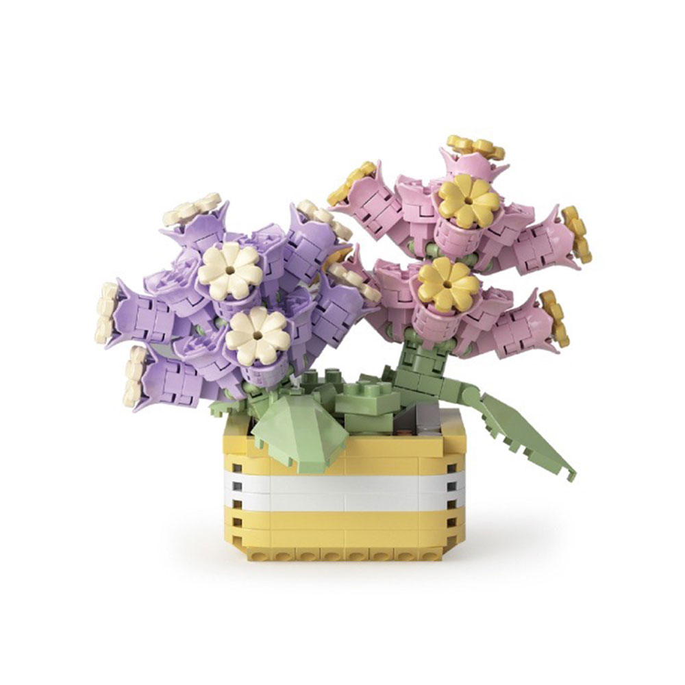 Đồ chơi xếp khối chậu hoa mini