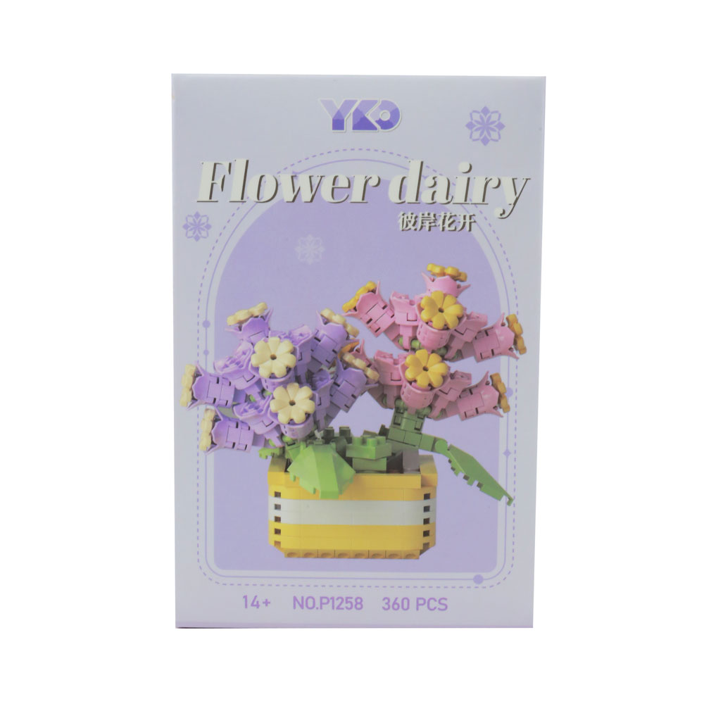 Đồ chơi xếp khối chậu hoa mini