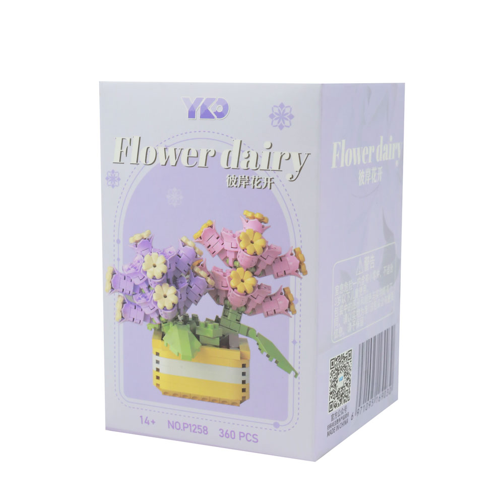 Đồ chơi xếp khối chậu hoa mini