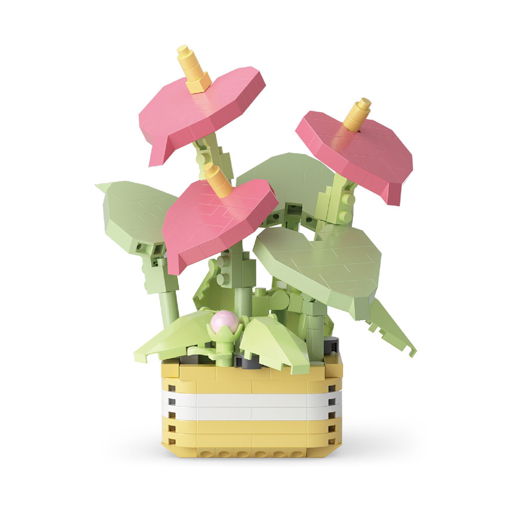 Đồ chơi xếp khối chậu hoa mini