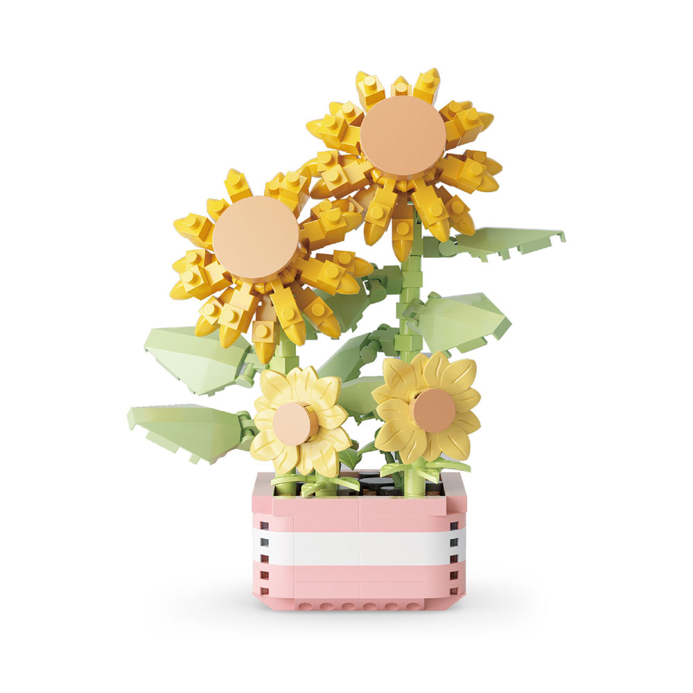 Đồ chơi xếp khối chậu hoa mini
