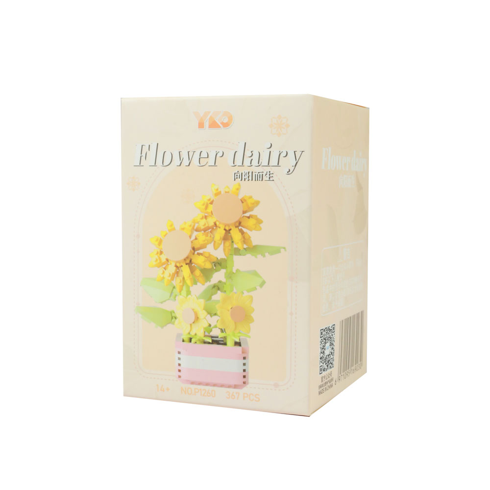 Đồ chơi xếp khối chậu hoa mini