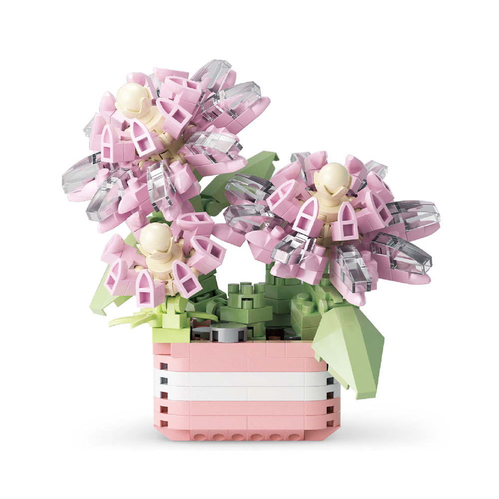 Đồ chơi xếp khối chậu hoa mini