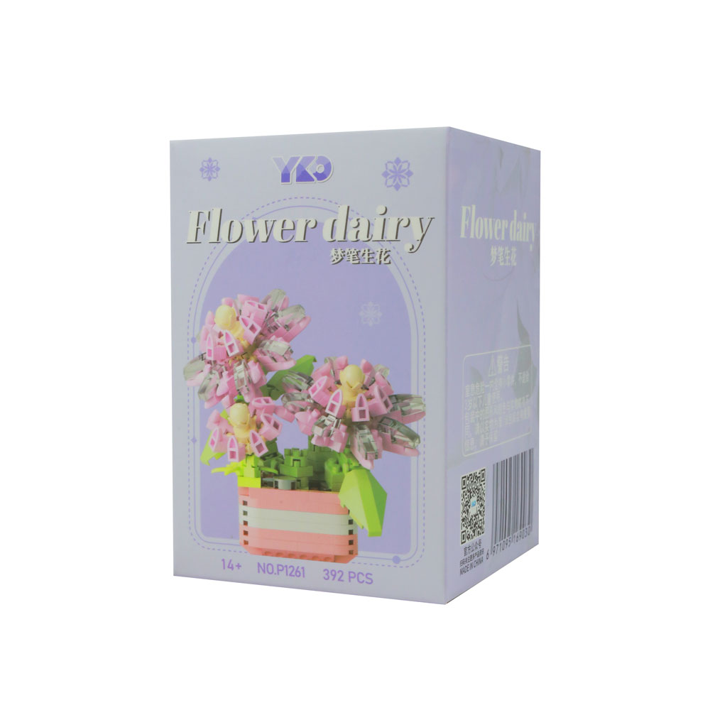 Đồ chơi xếp khối chậu hoa mini