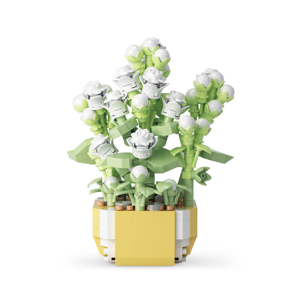 Đồ chơi xếp khối chậu hoa mini