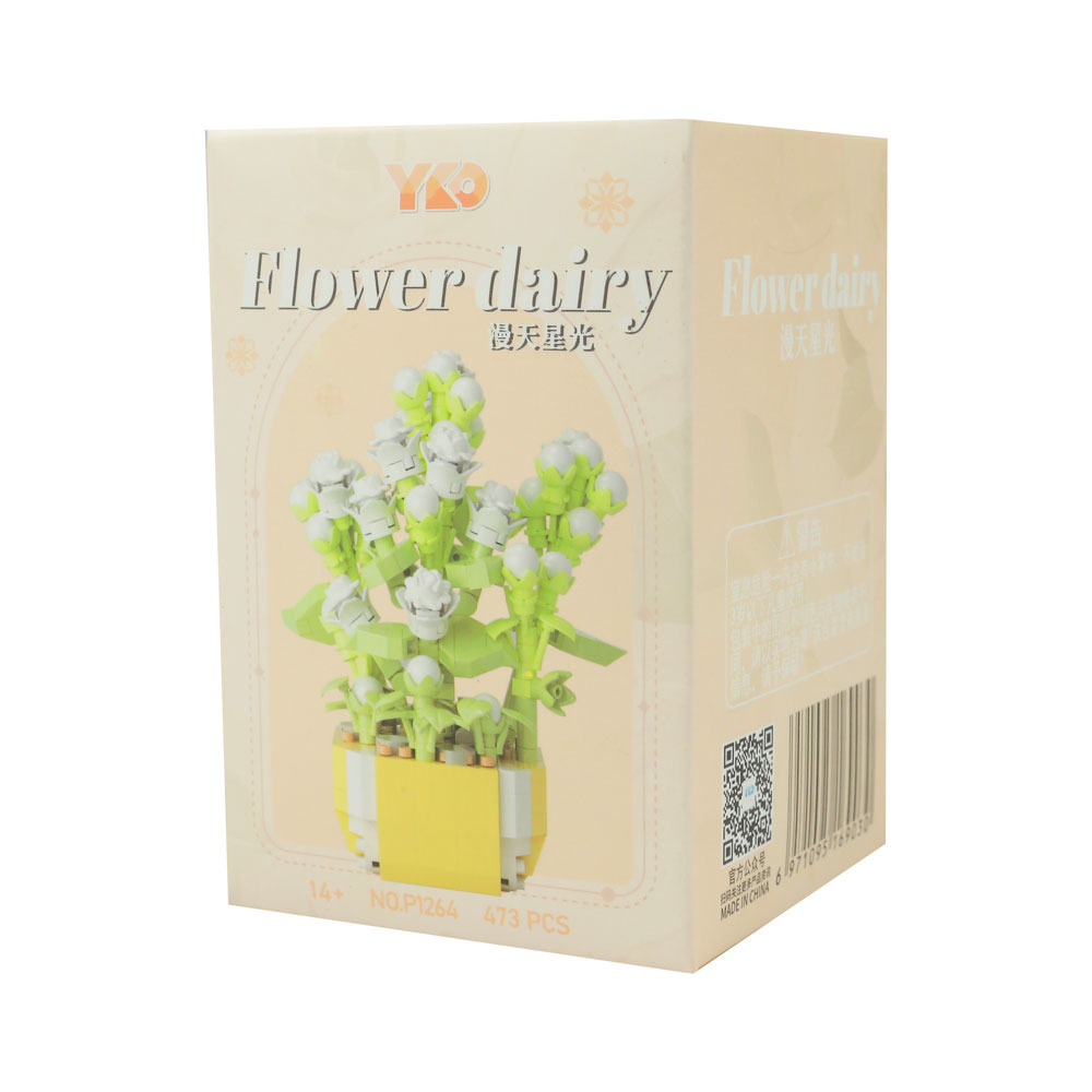 Đồ chơi xếp khối chậu hoa mini