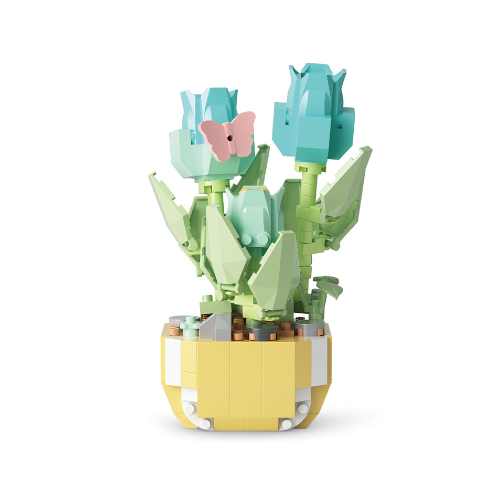 Đồ chơi xếp khối chậu hoa mini