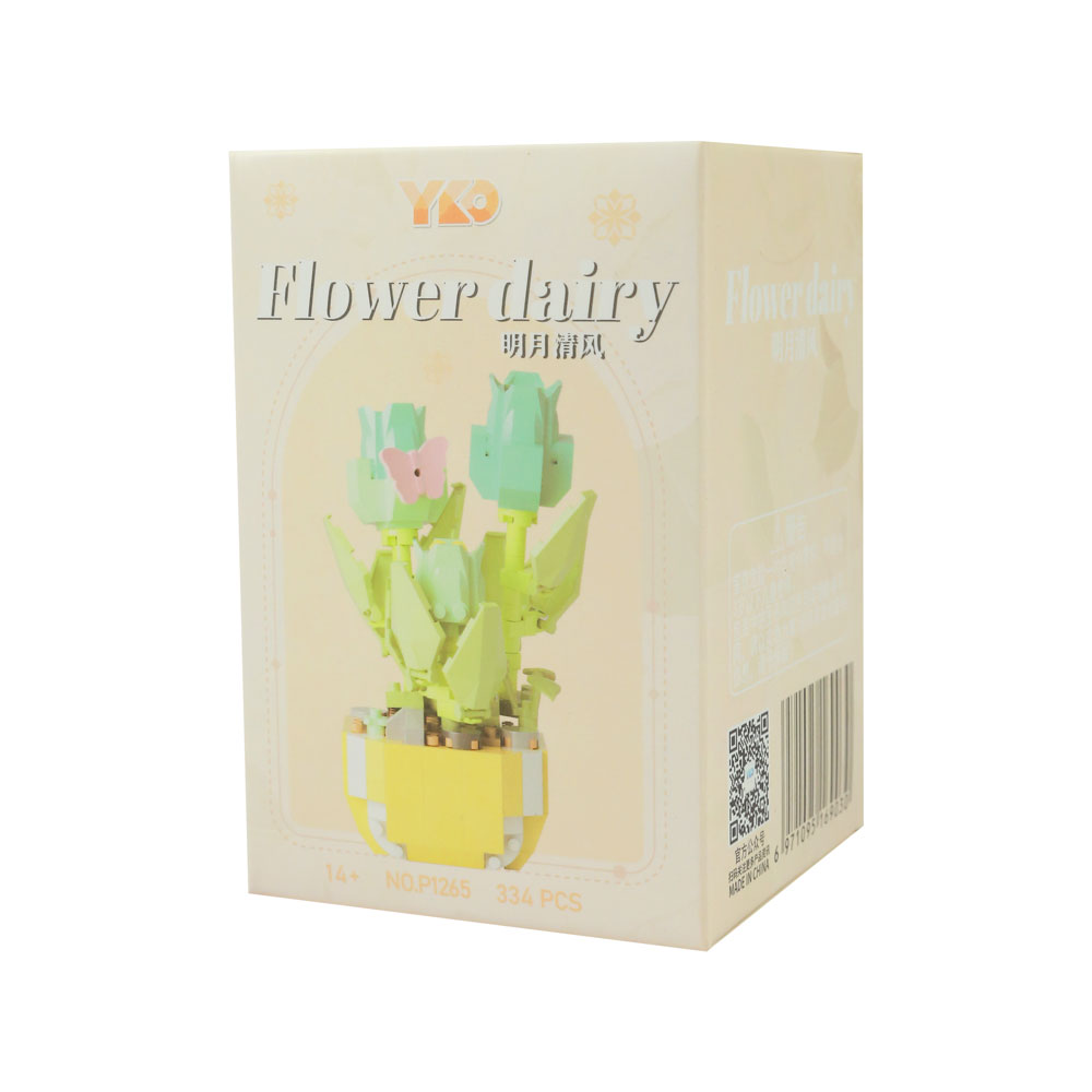 Đồ chơi xếp khối chậu hoa mini