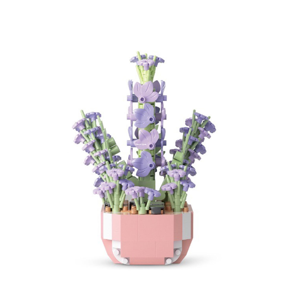 Đồ chơi xếp khối chậu hoa mini