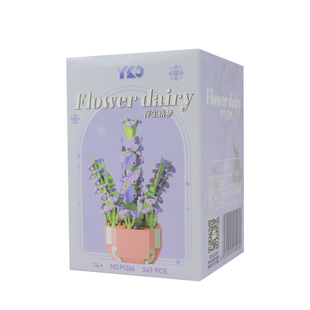 Đồ chơi xếp khối chậu hoa mini