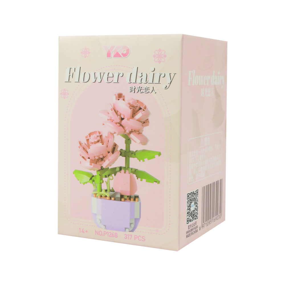 Đồ chơi xếp khối chậu hoa mini