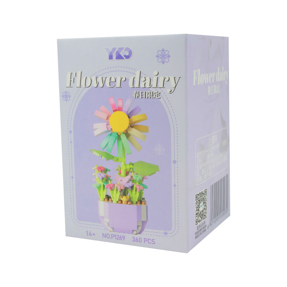 Đồ chơi xếp khối chậu hoa mini