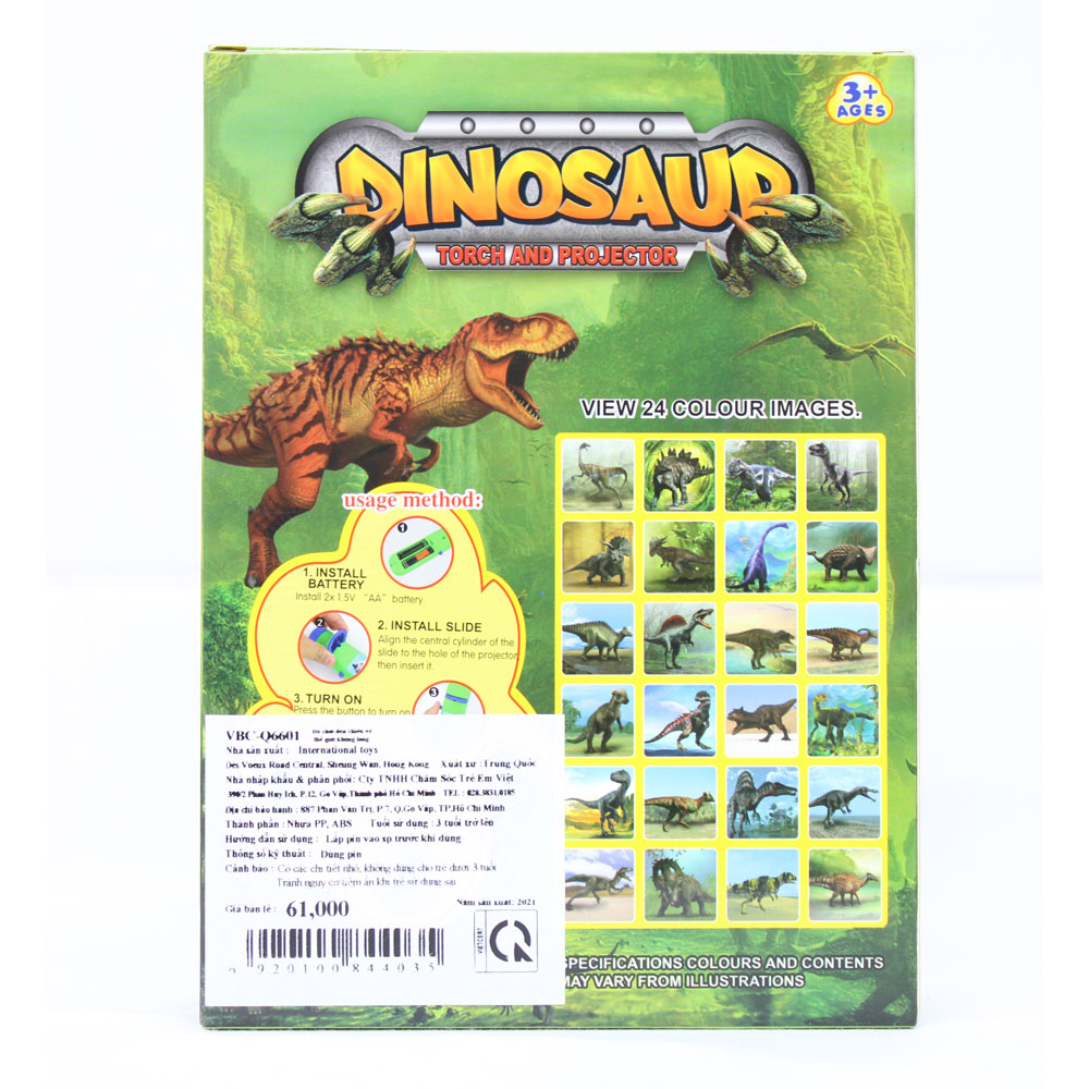Đồ chơi đèn chiếu vẽ thế giới khủng long