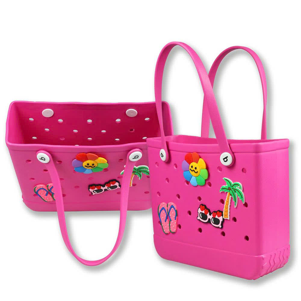 Giỏ nhựa thời trang kèm charm