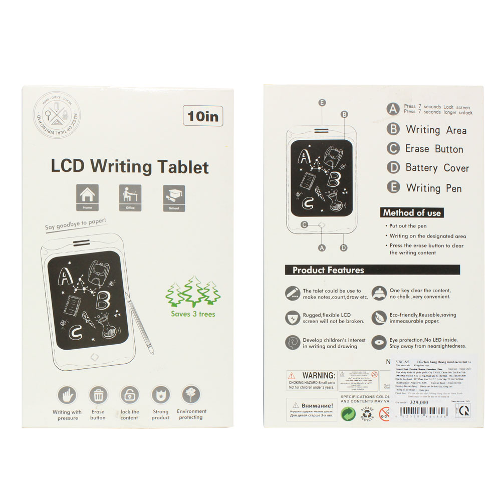 Đồ chơi bảng vẽ tự xóa thông mình kèm bút vẽ