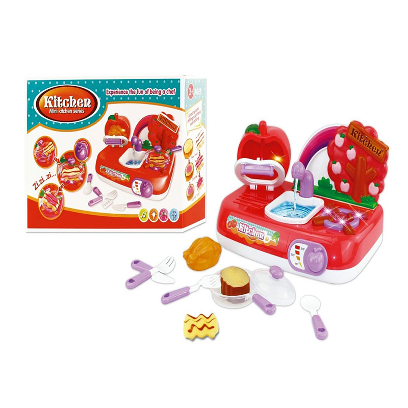 Bộ đồ chơi nhà bếp đổi màu thức ăn dùng pin